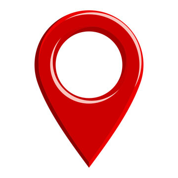 Red map pointer vector illustration. 