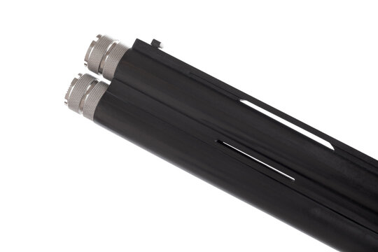 Double barrel shotgun with extended choke tubes