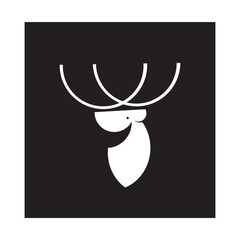 deer head silhouette © Khamkaew