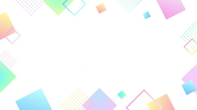 Cute colorful geometric background frame with a gradient