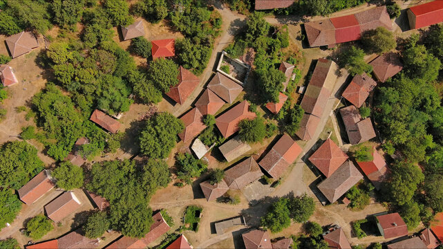 Old rustic vintage houses with wine cellars in Rogljevacke pivnice
