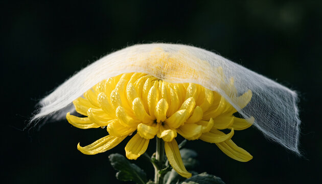 Japanese Kisewata Silk Cotton on Chrysanthemum Flower