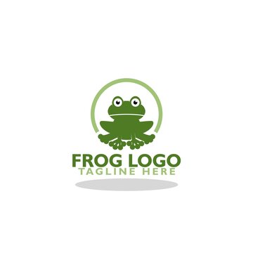 Frog logo icon with shadow