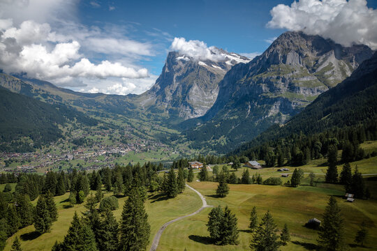 Views from the scenic mountains of Switzerland