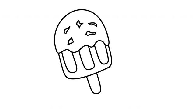 popsicle outline ice cream line art