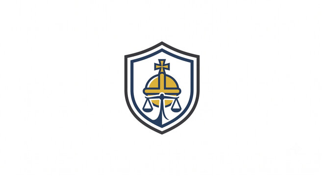 Heraldic Coat of Arms with Ukraine Trident and United Kingdom Royal Crest Vector Shield Badge Symbol Logo Illustration