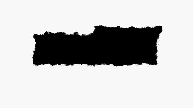 Square brush transition reveal motion graphic. Square frame brush paint grunge from corner to center loop in out to full frame alpha channel transparent background motion graphic animation footage