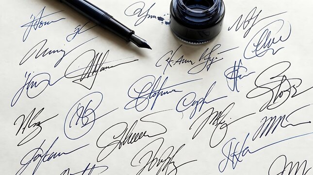 Handwritten notes with fountain pen ink on paper.