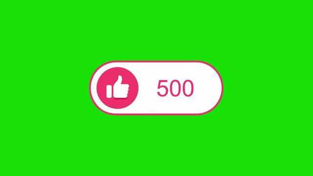 Like Counter Animation on Green Screen