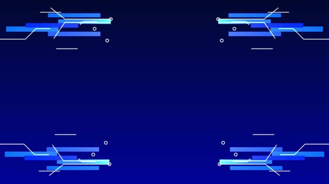 Abstract Blue Tech Frame Background Loop