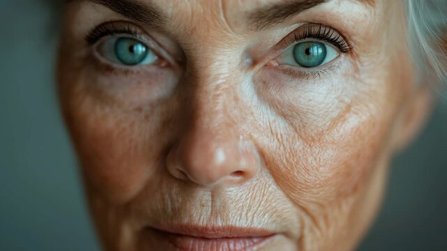 close up portrait of a senior woman