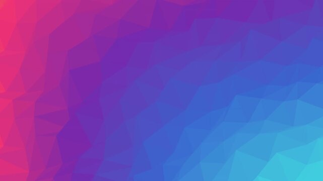 Morphing low poly gradient mesh motion loop for abstract futuristic technology backgrounds