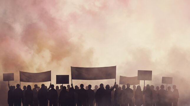 Angry protest