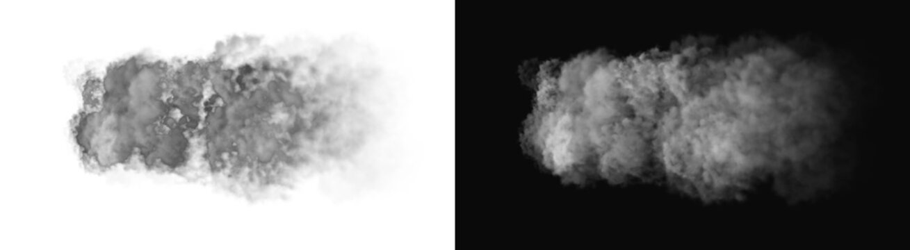 PNG image of Detailed grey smoke cloud featuring soft wispy edges and realistic texture rendered in high definition isolated on transparent background