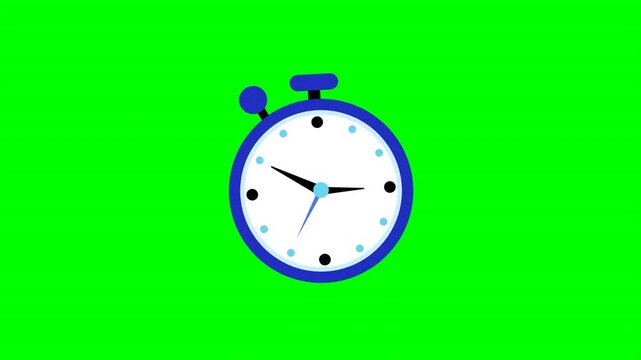 Clock analog animation moving  Classic on green screen