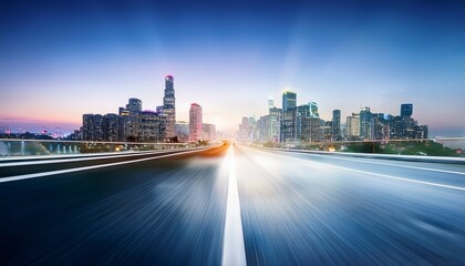 Obraz premium blurred cityscape motion trails