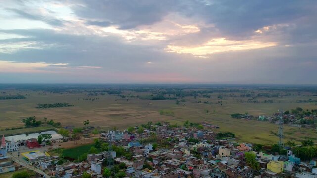 Aerial drone footage of Mandar Parvat in Banka, Bihar, showcasing the sacred hill, lush green landscape, surrounding countryside and historic pilgrimage site linked to Samudra Manthan.
