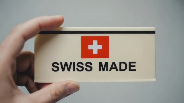 Swiss Made stamp.