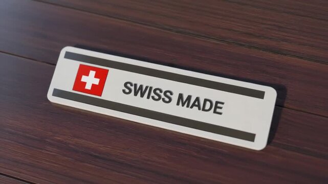 Swiss Made stamp.