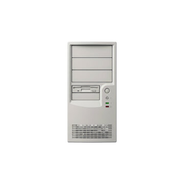 Vintage beige computer tower case