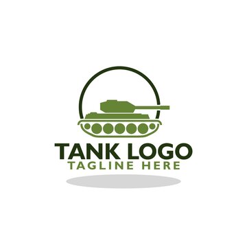 Tank logo icon with shadow