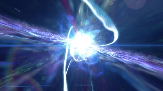Cosmic Energy Logo Reveal Animation with Galaxy Light Burst, Electric Particle Explosion and Space Effects for Sci Fi Intro, Technology Brand Opener, YouTube Logo Reveal and Futuristic Trailer