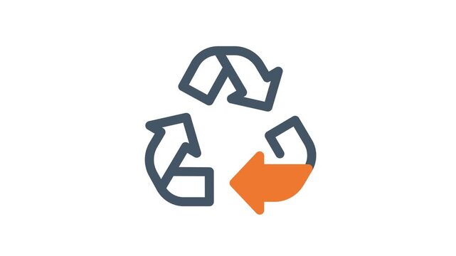 Rotating recycling with arrow sustainable logistics