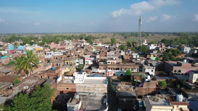 Aerial drone footage of Mandar Parvat in Banka, Bihar, showcasing the sacred hill, lush green landscape, surrounding countryside and historic pilgrimage site linked to Samudra Manthan.
