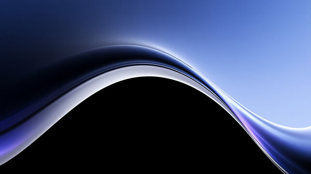 Abstract Blue Wave Background with Modern Metallic Flow Design