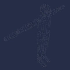 Fototapeta premium 3D illustration of humanoid prototype