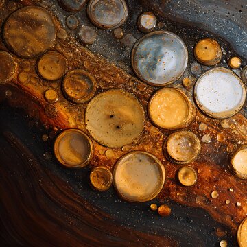 Oil and water separation abstract texture