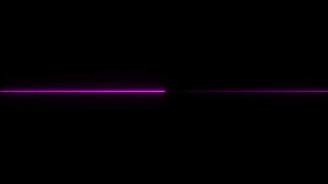 glowing neon Straight neon lazer animation , straight neon lazer line, seamless loop. Shiny Saber Animation Moving Left to Right in ultrawide and Motion graphics of neon line concept. 4k video.