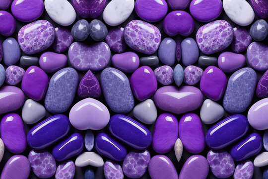 pink and purple stones
