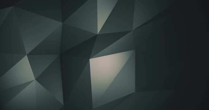Dark Gray Low Poly Abstract Geometric Background Loop Animation