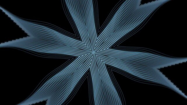 Abstract Blue Starburst Geometric Pattern Motion Background