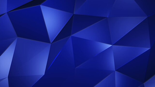 Blue Low Poly Abstract Geometric Background Loop Animation