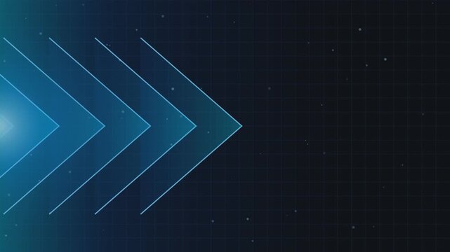 Digital technology arrow grid motion loop for futuristic interface and data backgrounds