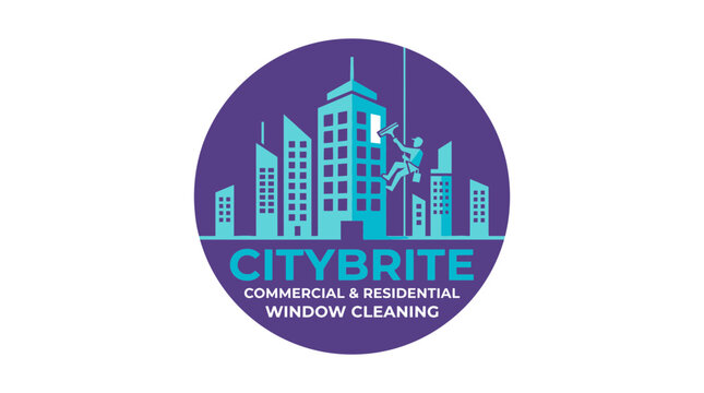 Professional Window Cleaning Service Logo for Commercial and Residential Business Center