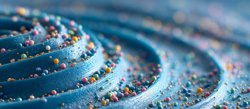 blue cakes with sprinkles