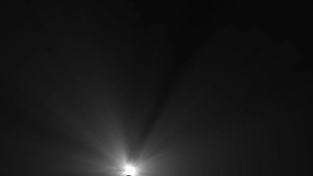 Animation white cc light rays Glitter, shiny, bright, flare footage Isolated white light rays, Shine or sun effect on cc light ray effect on black screen