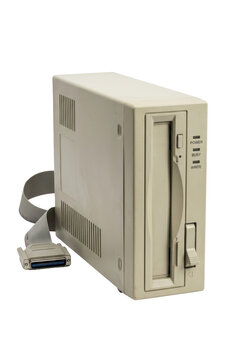 External floppy disk drive with SCSI cable