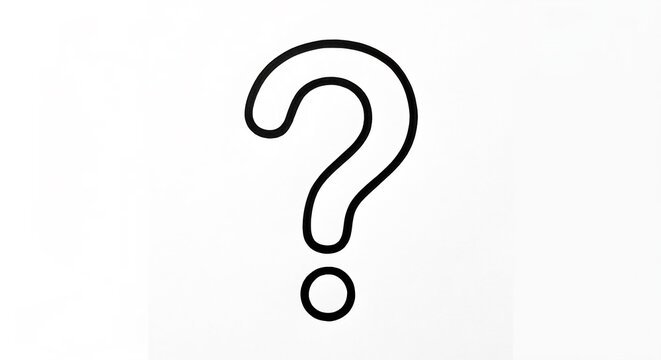 Question mark outline icon with rounded edges