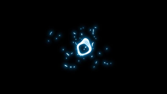 Cartoon splash explosion animation with glowing energy slash FX, hand-drawn burst lines, abstract smoke dust blast, dynamic doodle motion elements, seamless transition overlay, alpha channel 4K