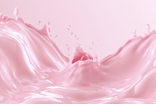 Pink Liquid Splash Abstract Background.
