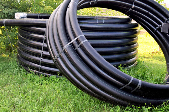 Storage water pipes of large diameter polyethylene