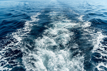 Wake from a boat on the deep blue Atlantic Ocean near Tenerife © LCH photo gallery