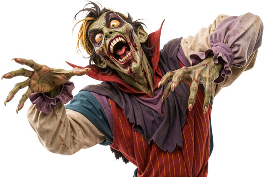 Creepy Zombie Character Posing for Effect