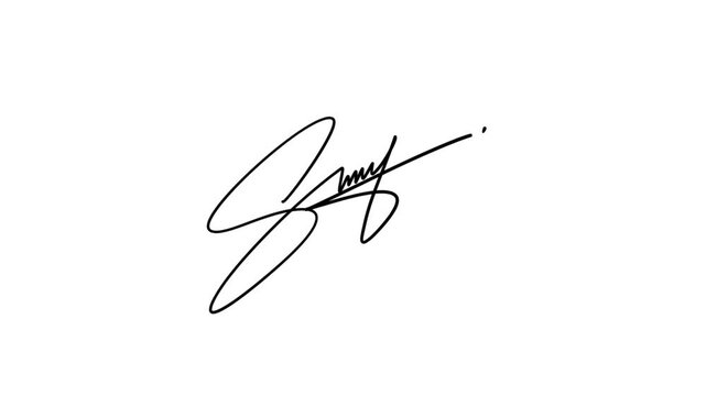 Handwritten Signature Writing Animation with Elegant Script Style