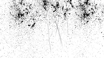 Obraz premium Black and white grunge texture with dust and scratches isolated on transparent background