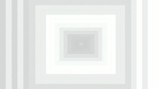 Minimal geometric square background with concentric layered rectangles, abstract frame border text overlay seamless loop